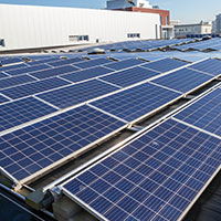 Solar panels installed on a roof