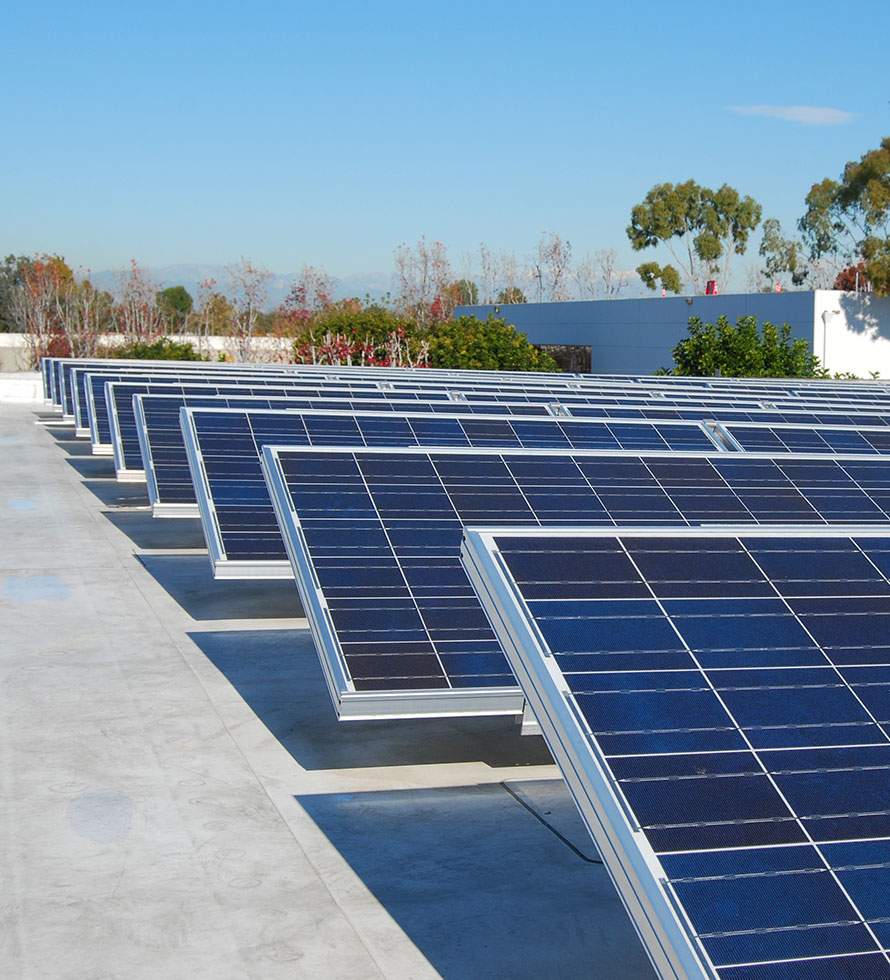 solar panels installed on a roof