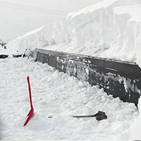 snow on flat roof