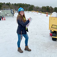 female safety specialist with a clip board