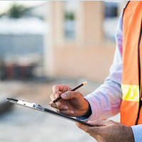 safety specialist with a clip board