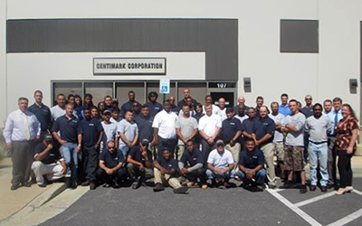 Commercial Roofing Crew Servicing Washington, DC posing for camera