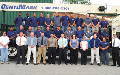 CentiMark's Cincinnati team of commercial roofing contractors posing for camera