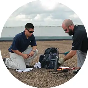 Commercial Roof Inspection Being Performed by Technicians 